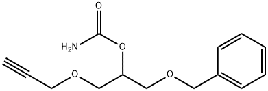 Carbamic acid 2-(benzyloxy)-1-(2-propynyloxymethyl)ethyl ester Struktur