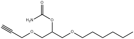 1-(Hexyloxy)-3-(2-propynyloxy)-2-propanol carbamate 结构式