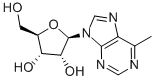 (2R,3S,4R,5R)-2-(羟基甲基)-5-(6-甲基-9H-嘌呤-9-基)四氢呋喃-3,4-二醇, 14675-48-0, 结构式