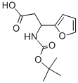 3-Tert-butoxycarbonylamino-3-furan-2-yl-propionic acid Struktur