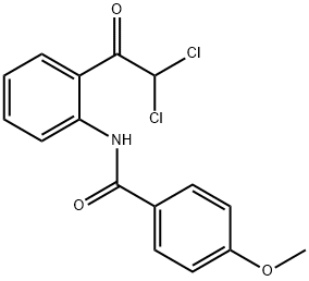 Benzamide,  N-[2-(dichloroacetyl)phenyl]-4-methoxy-  (9CI) Struktur