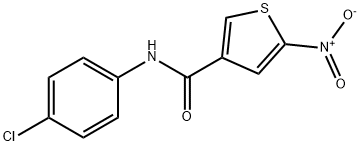N-(4-Chlorophenyl)-5-nitro-3-thiophenecarboxamide 化学構造式