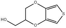 (2,3-ジヒドロチエノ[3,4-b][1,4]ジオキシン-2-イル)メタノール 化学構造式