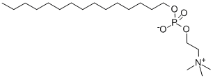 1-(三甲基铵)十七烷-2-基磷酸氢盐, 146801-07-2, 结构式