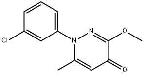 4(1H)-Pyridazinone, 1-(3-chlorophenyl)-3-methoxy-6-methyl- Structure