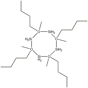2,4,6,8-tetrabutyl-2,4,6,8-tetramethylcyclotetrasiloxane  Structure