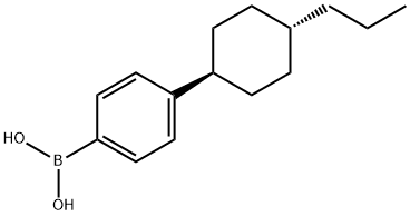 4-(trans-4-プロピルシクロヘキシル)フェニルボロン酸 化学構造式