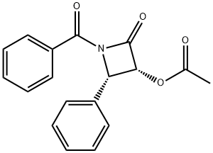 (3R,4S)-1-Benzoyl-3-acetoxy-4-phenyl-2-azetidinone Structure