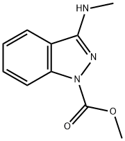 1H-Indazole-1-carboxylicacid,3-(methylamino)-,methylester(9CI) Structure