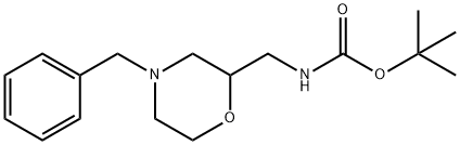 (4-ベンジルモルホリン-2-イル)メチルカルバミン酸TERT-ブチル 化学構造式