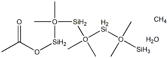 アセトキシヘプタメチルシクロテトラシロキサン 化学構造式