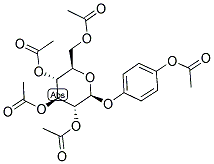 4-アセトキシフェニル2-O,3-O,4-O,6-O-テトラアセチル-β-D-グルコピラノシド 化学構造式
