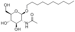 十烷基-2-乙酰氨基-2-脱氧-Β-D-吡喃葡糖苷, 147025-05-6, 结构式