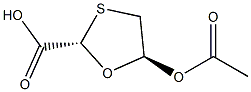 TRANS-5-ACETOXY-1,3-OXATHIOLANE-2-CARBOXYLIC ACID Struktur