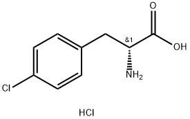 4-クロロ-D-フェニルアラニン塩酸塩 化学構造式