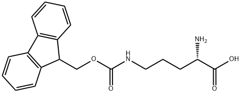 N^D-FMOC-L-鸟氨酸 结构式