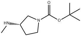 1-Pyrrolidinecarboxylicacid,3-(methylamino)-,1,1-dimethylethylester,(3S)-(9CI) 化学構造式
