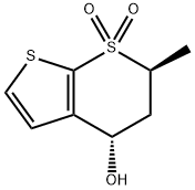(4S,6S)-5,6-二氢-4-羟基-6-甲基噻吩并[2,3-B]噻喃-7,7-二氧化物,147086-81-5,结构式