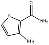 3-アミノチオフェン-2-カルボキサミド 化学構造式