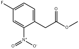2-硝基-4-氟苯乙酸乙酯 结构式