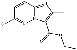 6-Chloro-2-methylimidazo[1,2-b]pyridazine-3-carboxylic acid ethyl ester Struktur