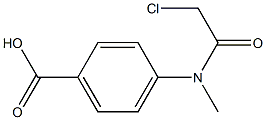 N-甲基-4-(2-氯乙酰胺基)苯甲酸 结构式