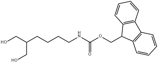(9H-芴-9-基)甲基 (6-羟基-5-(羟甲基)己基)氨基甲酯, 147190-31-6, 结构式