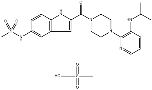 DELAVIRDINE MESYLATE, 147221-93-0, 结构式