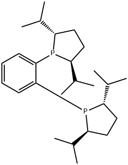 (-)-1,2-ビス((2S,5S)-2,5-ジイソプロピルホスホラノ)ベンゼン 化学構造式