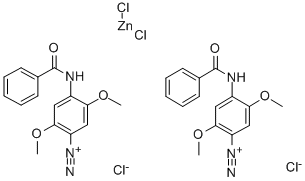 Bis[4-benzamido-2,5-dimethoxybenzoldiazonium]tetrachlorozincat(2-)
