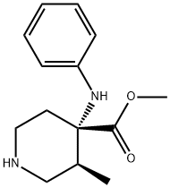 cis-3-Methyl-4-(phenylaMino)-4-piperidinecarboxylic Acid Methyl Ester Structure