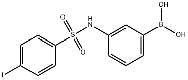 3-(4-iodobenzenesulfonamido)phenylboronic acid 结构式