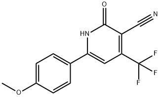 3-CYANO-4-TRIFLUOROMETHYL-6-(4'-METHOXYPHENYL)-PYRIDINE-2-ONE Struktur