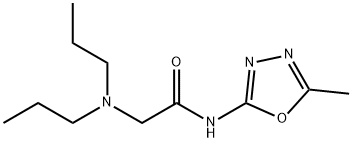 Acetamide, 2-(dipropylamino)-N-(5-methyl-1,3,4-oxadiazol-2-yl)- Struktur