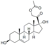 3-beta,17-alpha,21-trihydroxypregn-5-en-20-one 21-acetate  Struktur