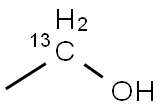エタノール(1-13C) (<5% H2O含有) 化学構造式