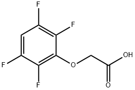 (2,3,5,6-テトラフルオロフェノキシ)酢酸 化学構造式