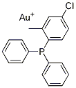 クロロ[ジフェニル(O-トリル)ホスフィン]金(I) 化学構造式
