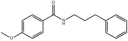 BenzaMide, 4-Methoxy-N-(3-phenylpropyl)- Structure
