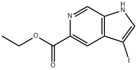 ETHYL 3-IODO-1H-PYRROLO[2,3-C]PYRIDINE-5-CARBOXYLATE Struktur