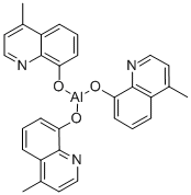 三(4-甲基-8-羟基喹啉)铝 结构式