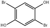 2,5-ジブロモベンゼン-1,4-ジオール 化学構造式