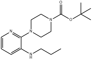 1-((1,1-DIMETHYLETHOXY)CARBONYL)-4-(3-(PROPYLAMINO)-2-PYRIDYL)-PIPERAZINE Struktur