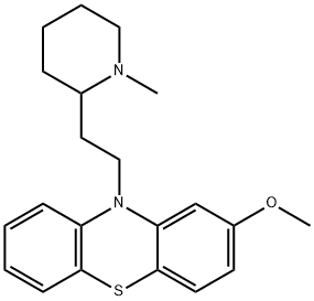 2-メトキシ-10-[2-(1-メチル-2-ピペリジル)エチル]-10H-フェノチアジン 化学構造式
