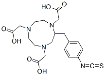 2-(4-イソチオシアナトベンジル)-1,4,7-トリアザシクロノナン-1,4,7-トリ酢酸 化学構造式