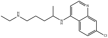 N-[4-(エチルアミノ)-1-メチルブチル]-7-クロロキノリン-4-アミン 化学構造式