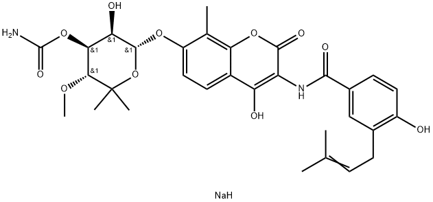新生霉素钠,1476-53-5,结构式