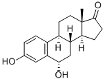 3,6α-ジヒドロキシ-1(10),2,4-エストラトリエン-17-オン 化学構造式