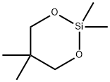 2,2,5,5-テトラメチル-1,3-ジオキサ-2-シラシクロヘキサン 化学構造式