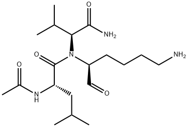 AC-LEU-VAL-LYS-ALDEHYDE, 147600-40-6, 结构式